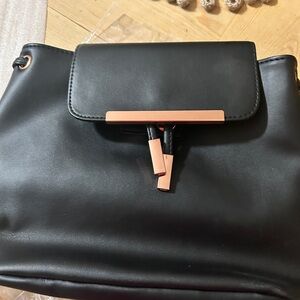 Source Unknown Black and Pink Accent Backpack